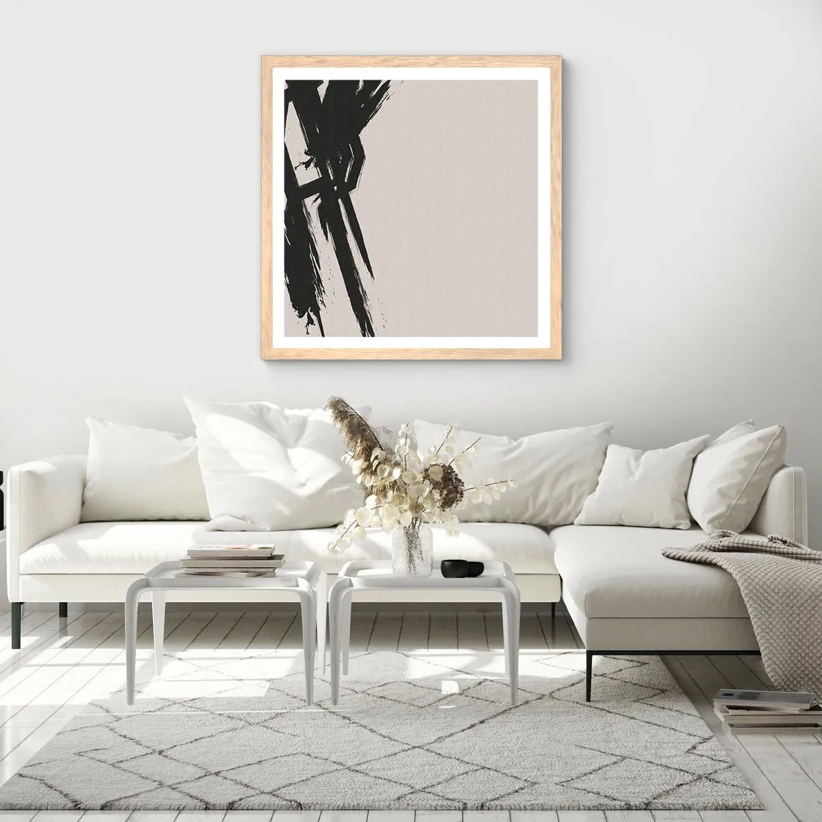 Plakát v rámu světlý dub - Nezastavitelná hybnost - 30x30 cm