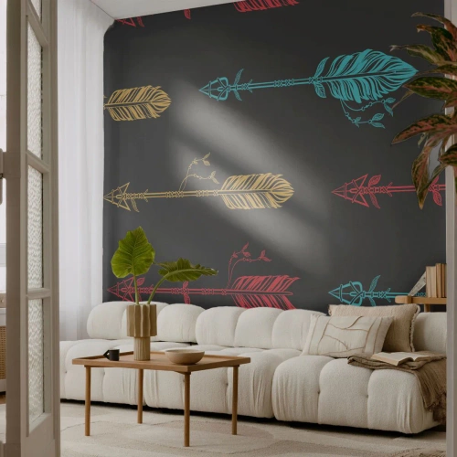 Fototapeta Premium Canvas - V lati - Abstrakce, Boho, Šipka - 250x175 cm