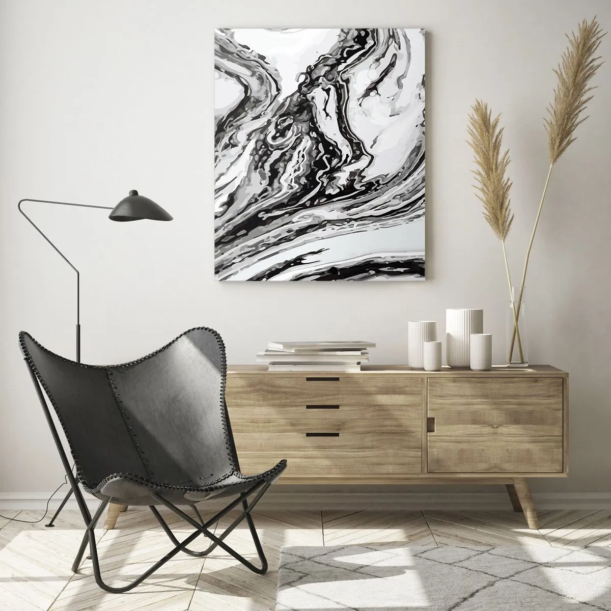 Obraz na skle - Na začátku byl chaos - 50x70 cm