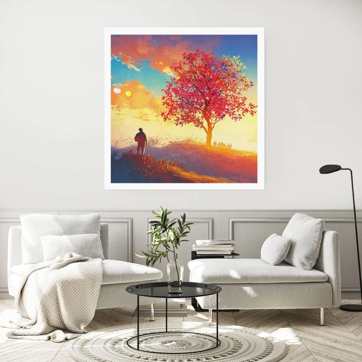 Plakát - Poutník u cíle - 60x60 cm