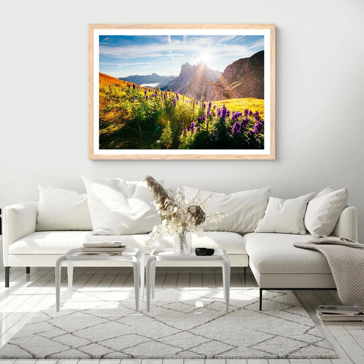 Plakát v rámu světlý dub - Tajemný život bylin - 91x61 cm