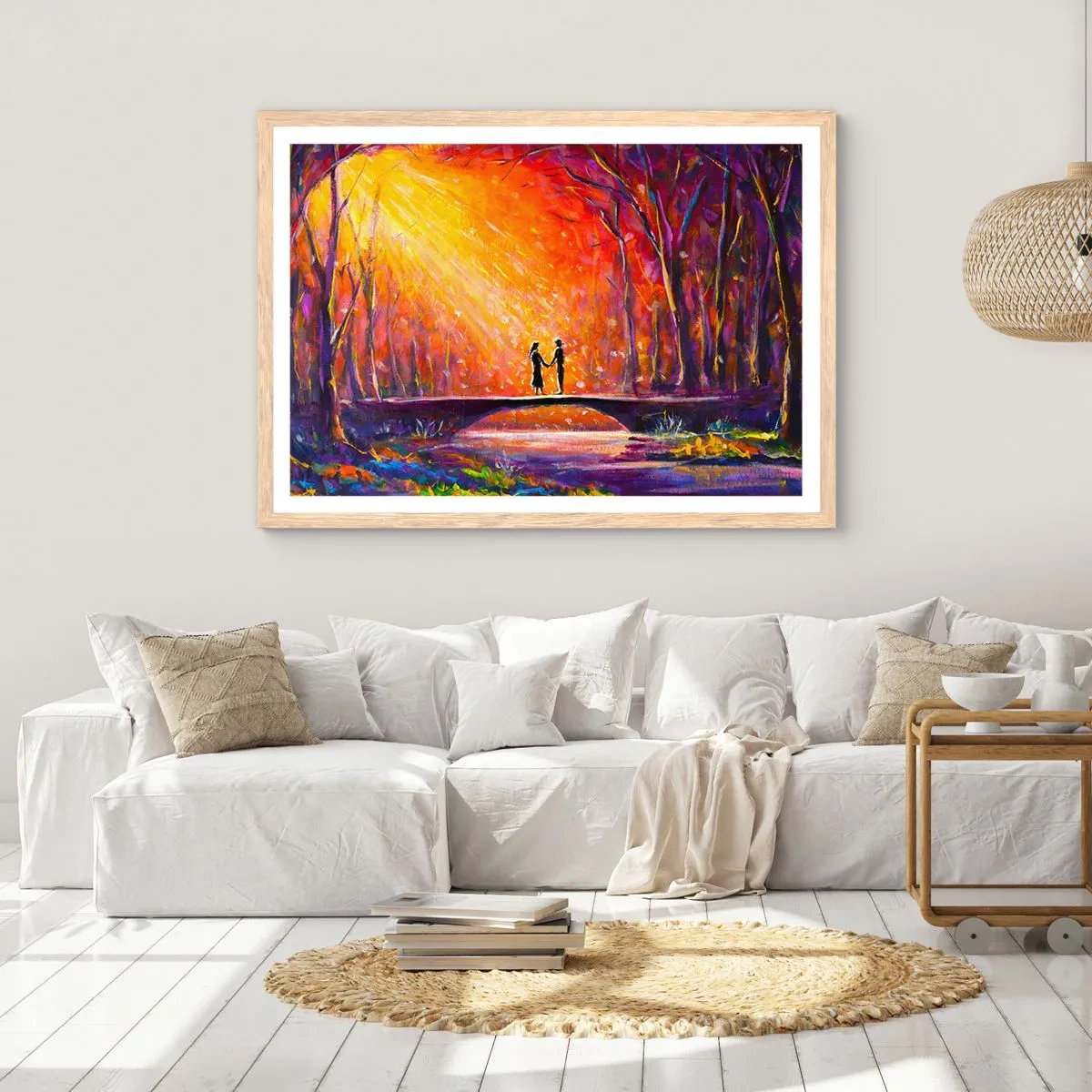 Plakát v rámu světlý dub - Nebe je taky miluje - 91x61 cm