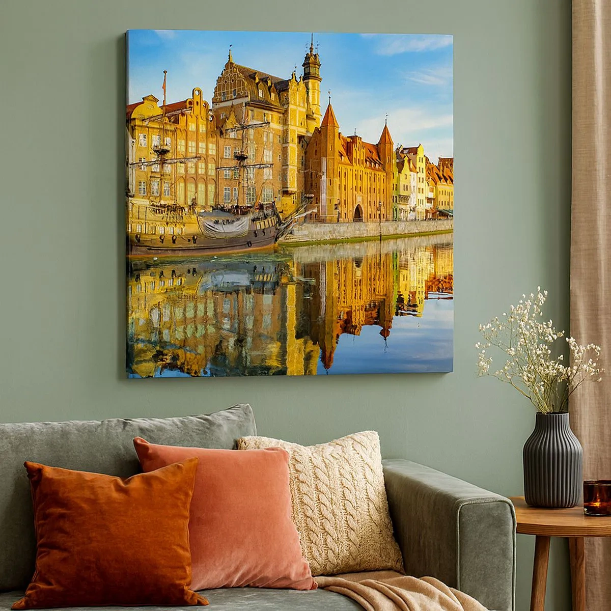 Obraz na plátně - Zrcadlový odraz minulosti - 30x30 cm