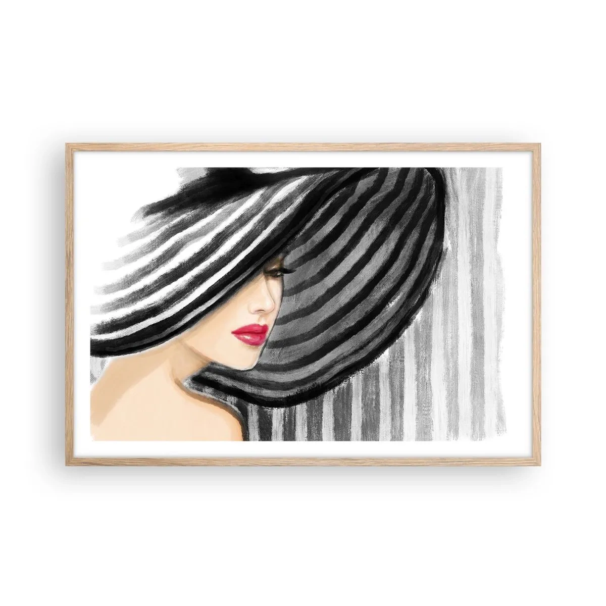 Plakát v rámu světlý dub - Kde tě hledat? - 91x61 cm
