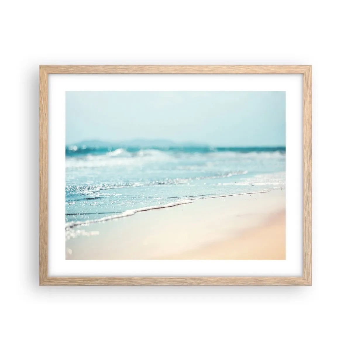 Plakát v rámu světlý dub - Teplo a hluk - 50x40 cm