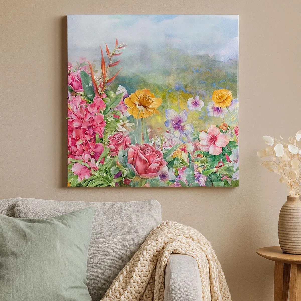 Obraz na plátně - Zahrada, která se zbláznila - 30x30 cm