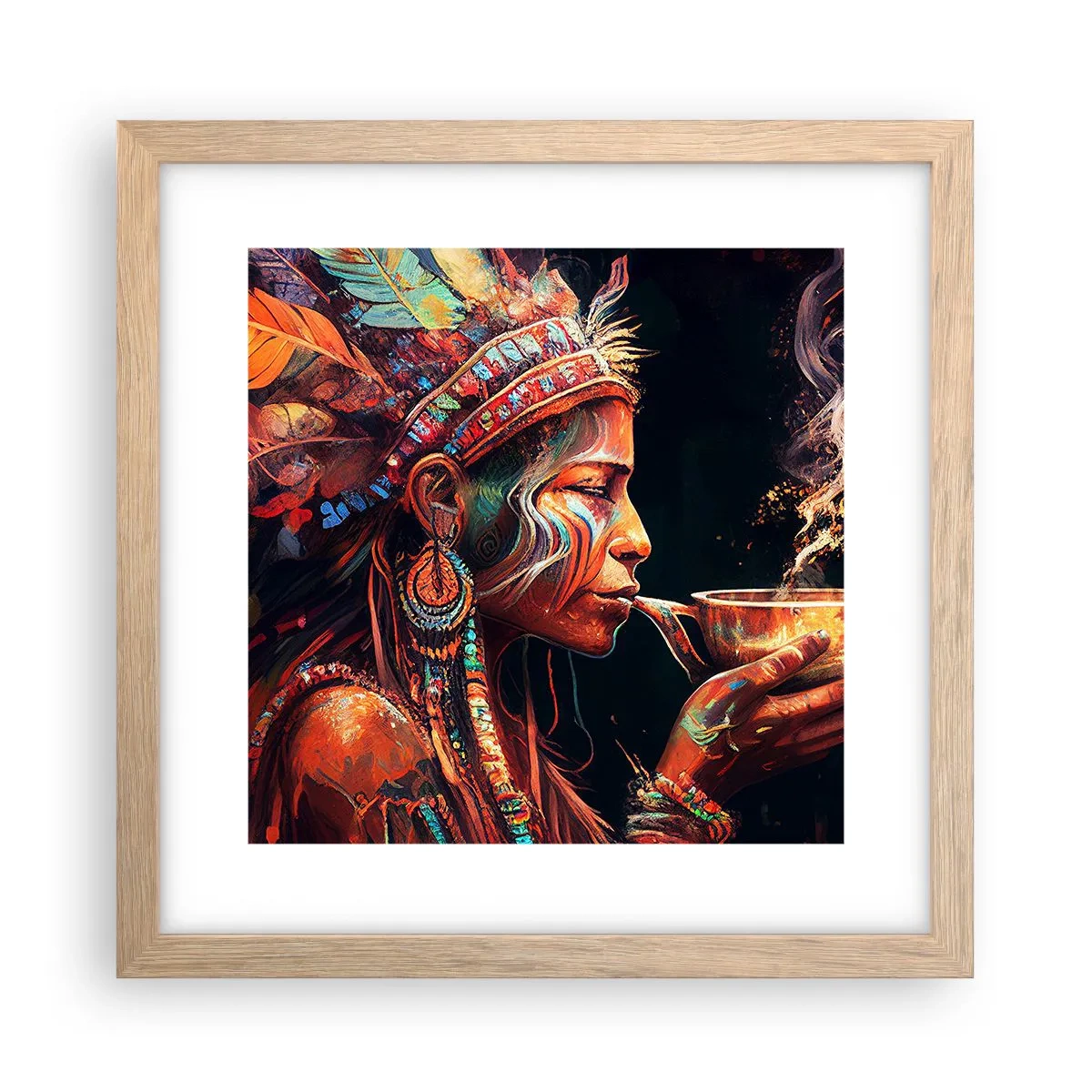 Plakát v rámu světlý dub - Magický rituál - 30x30 cm