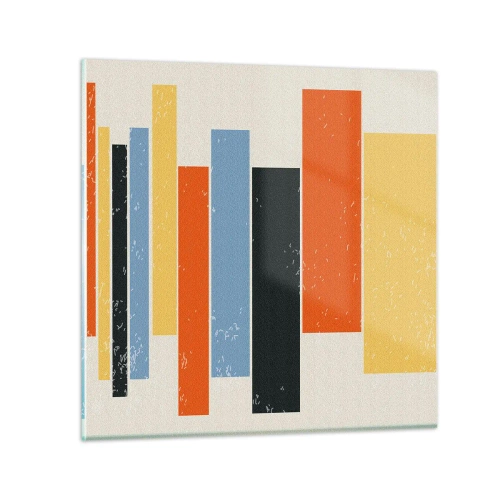 Obraz na skle - Záznam hudby - 30x30 cm