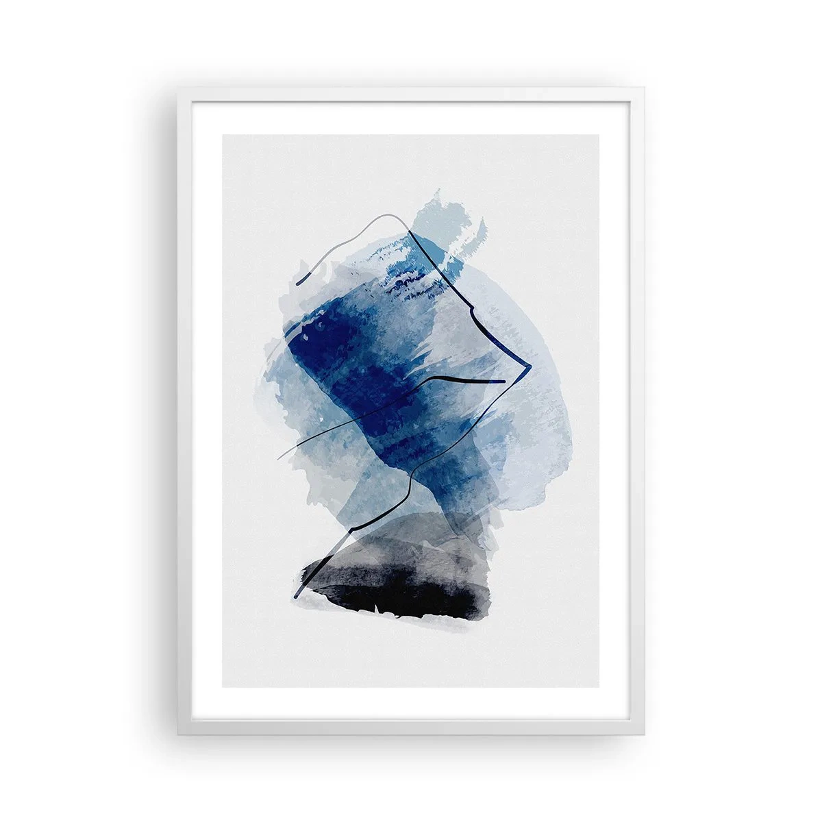 Plakát v bílém rámu - Ledová hora - 50x70 cm