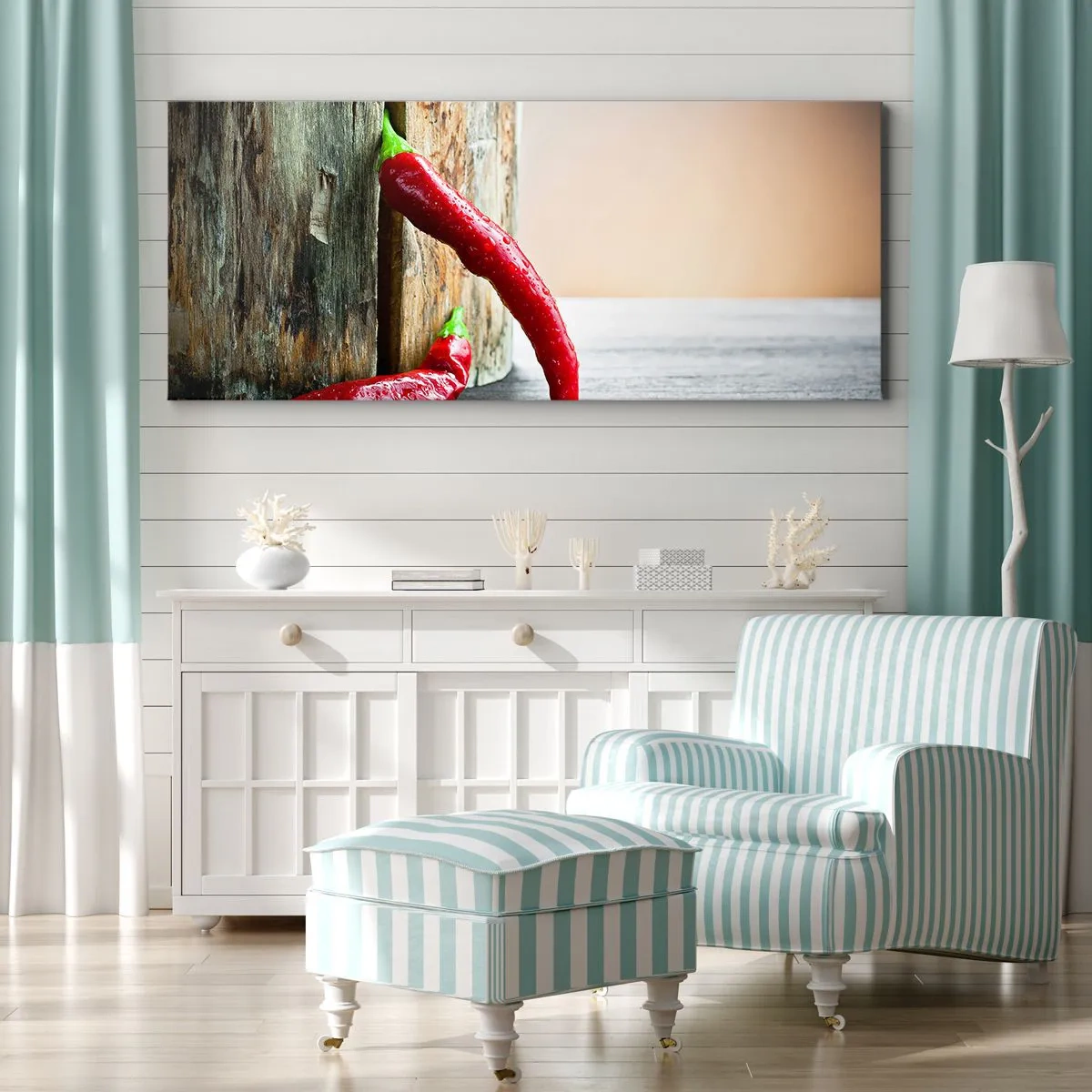 Obraz na plátně - Red hot chili peppers - 100x40 cm