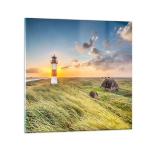 Obraz na skle - Mezi vlnami - 30x30 cm