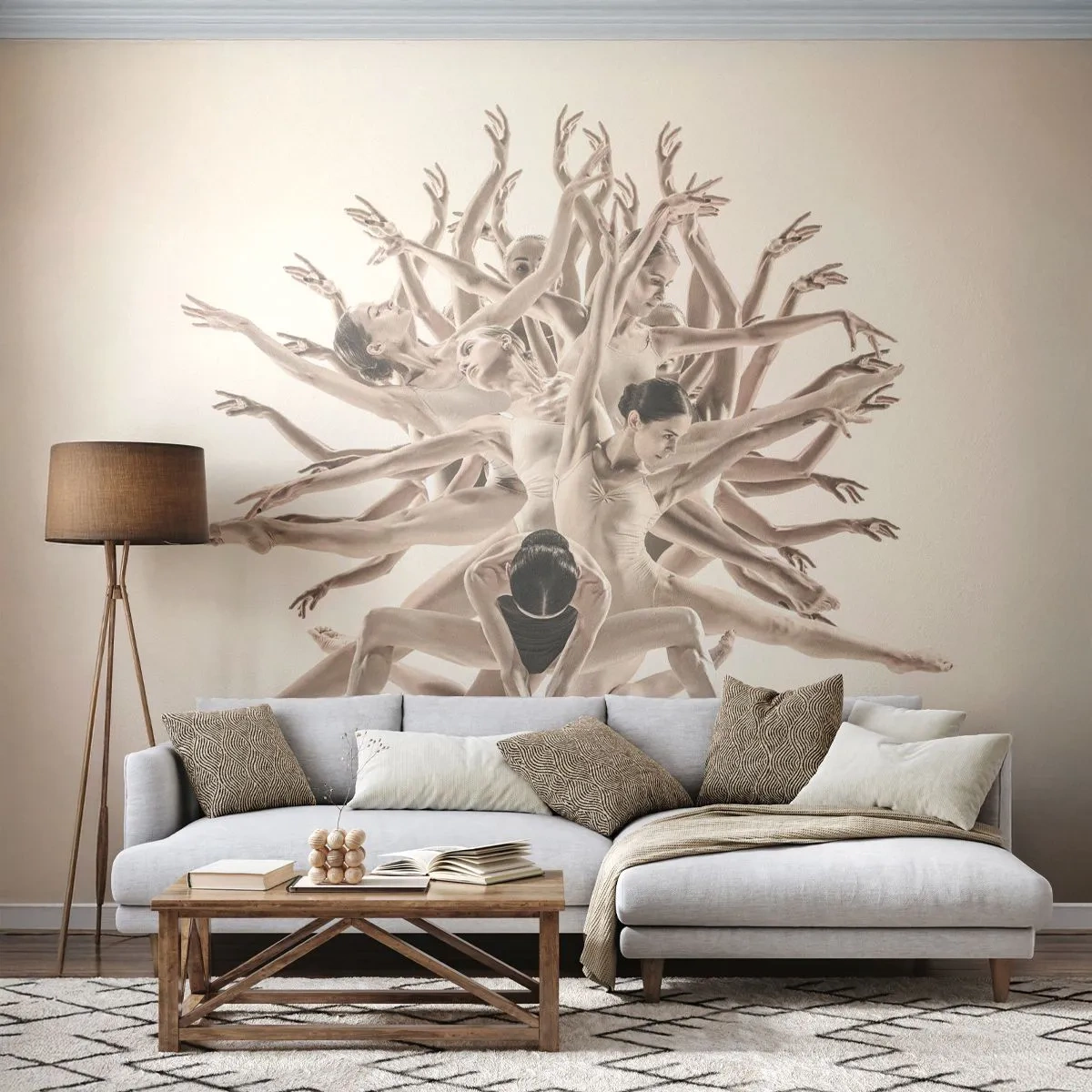 Fototapeta Samolepicí Deluxe Sticker - Rozkvět v tanci - Abstrakce, Kus, Balet - 350x256 cm