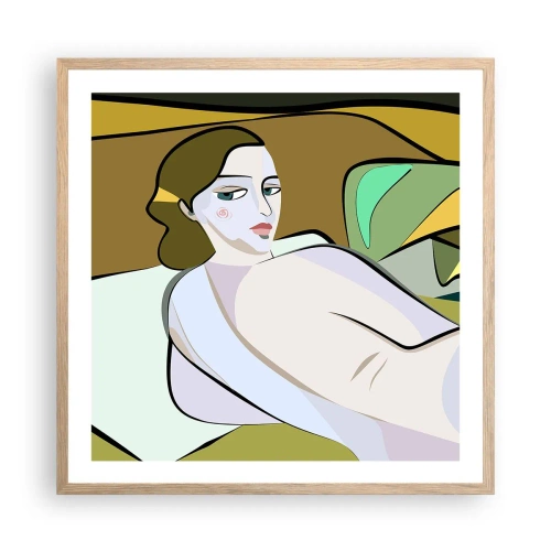 Plakát v rámu světlý dub - Intimní portrét - 60x60 cm