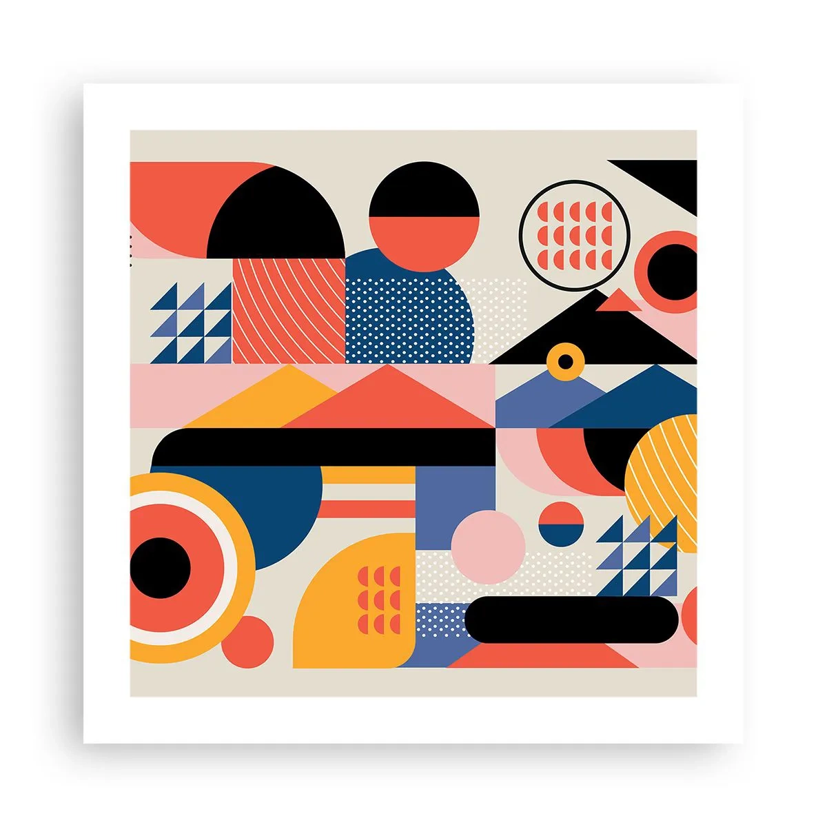 Plakát - Kompozice: pojďme si hrát - 50x50 cm