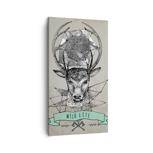 Obraz na plátně - Vidění sv. Huberta - 45x80 cm