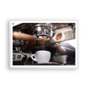 Plakát v bílém rámu - Dobrá chvíle dne - 100x70 cm