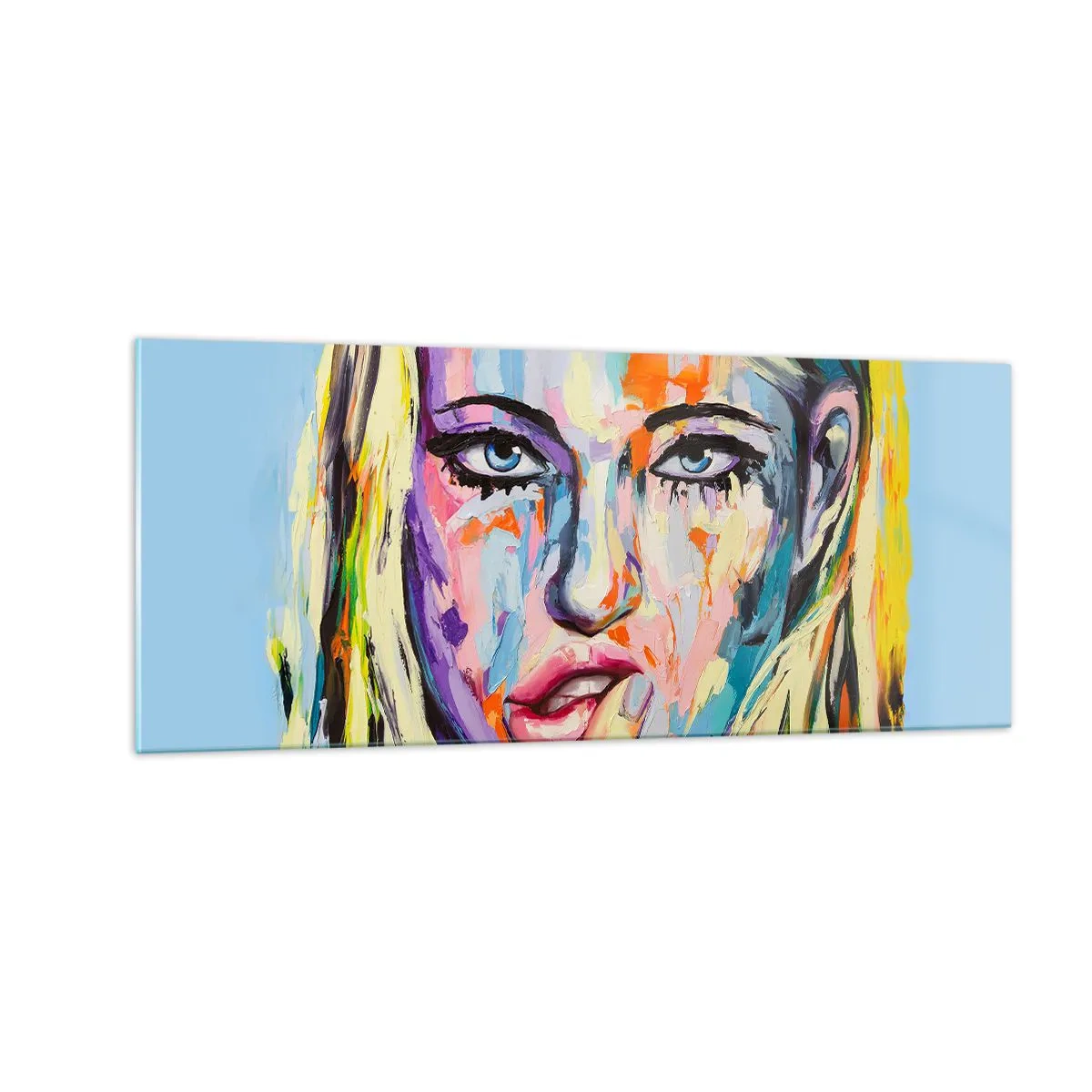 Obraz na skle - Podívej se jí přímo do očí - 100x40 cm
