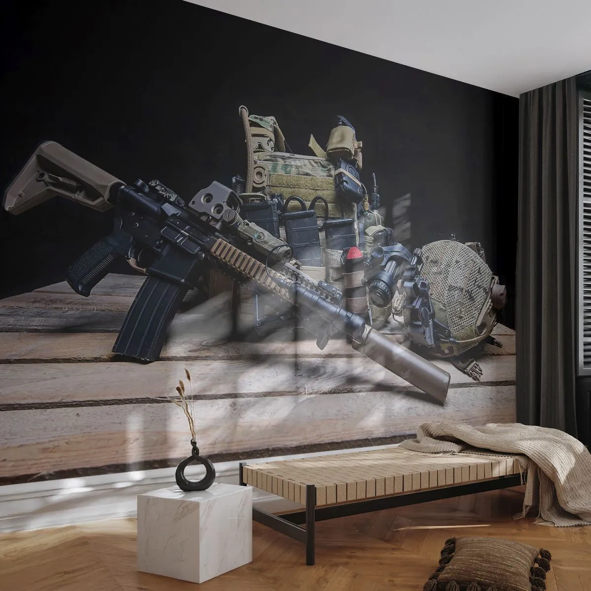Fototapeta Standard Eco - Pohov! - Válečný, Puška, Zbraň - 250x175 cm