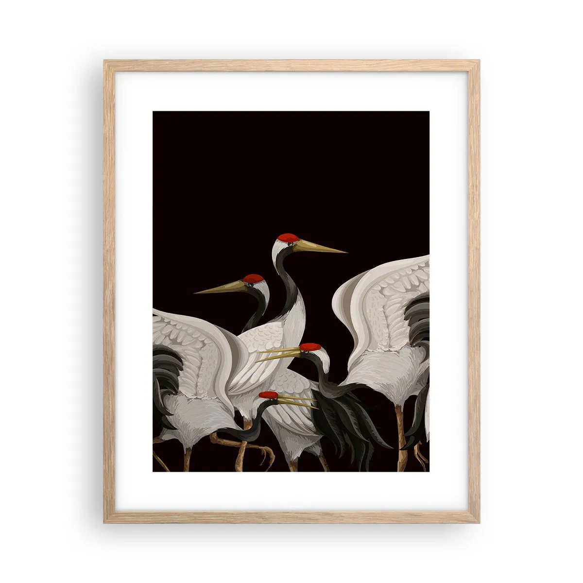 Plakát v rámu světlý dub - Ptačí záležitosti - 40x50 cm