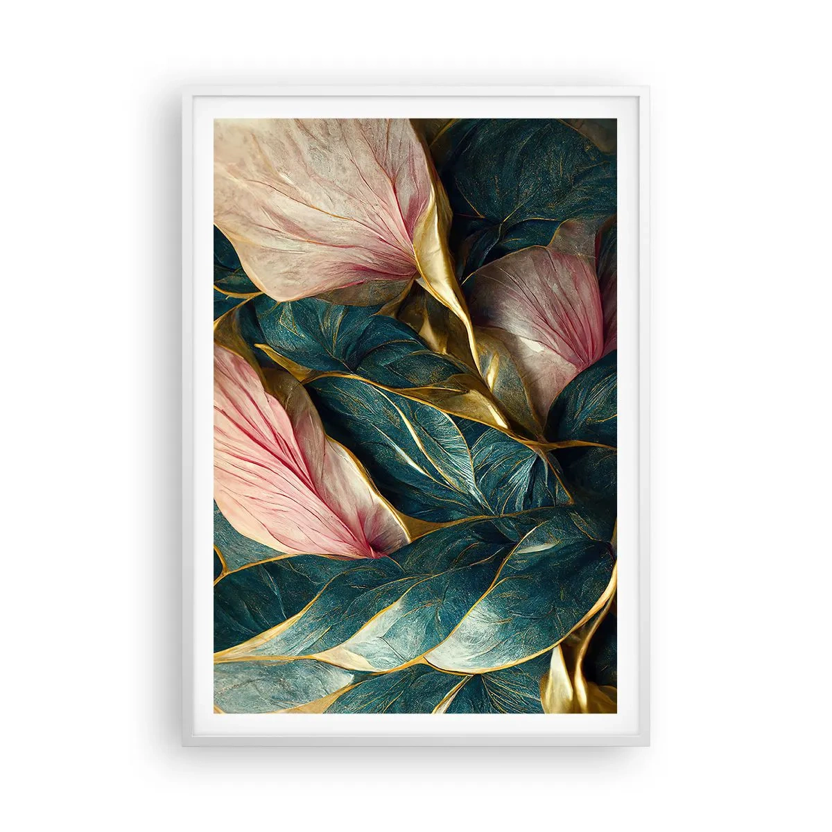 Plakát v bílém rámu - Přirozená elegance a styl - 70x100 cm