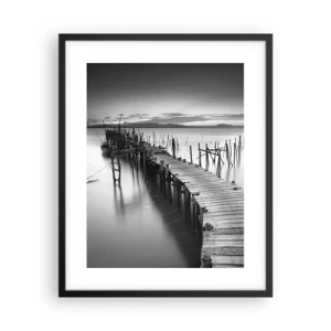 Plakát v černém rámu - Klid zapomenutého břehu - 40x50 cm