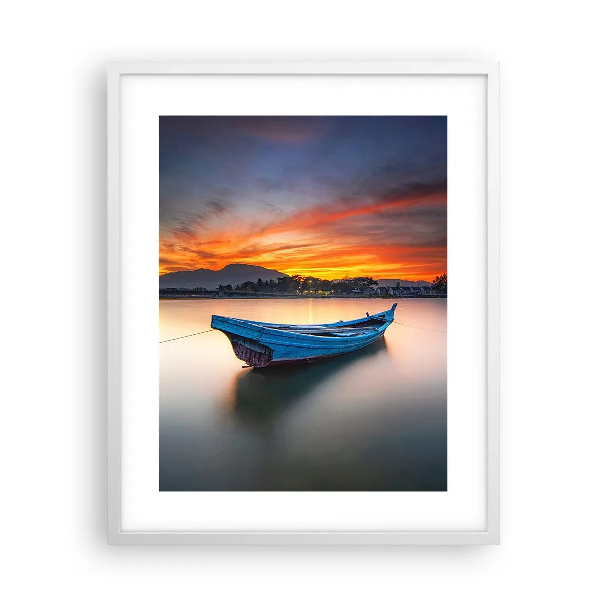 Plakát v bílém rámu - Blíží se dobrá noc - 40x50 cm