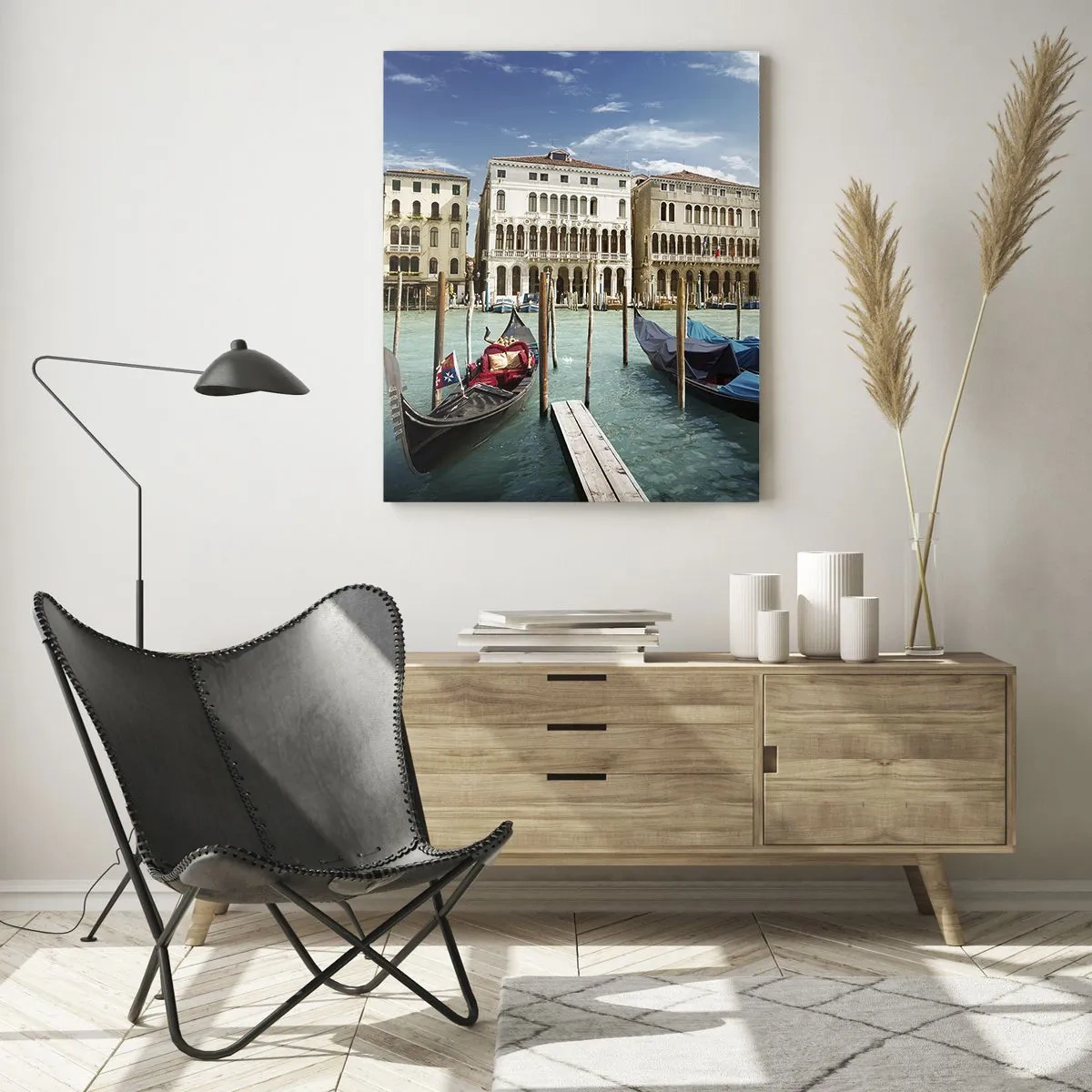 Obraz na skle - Paláce v modři - 50x70 cm