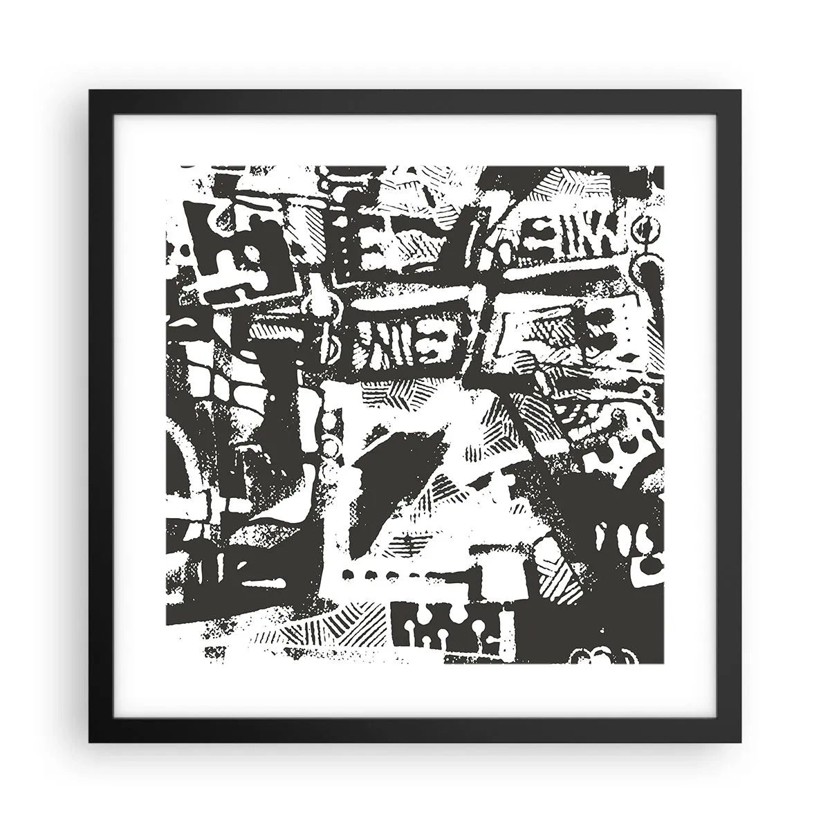Plakát v černém rámu - Pořádek nebo chaos? - 40x40 cm