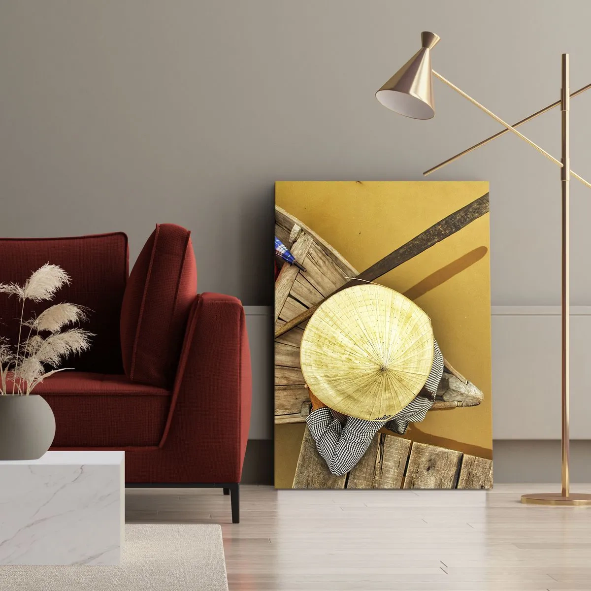 Obraz na plátně - Život na žluté řece - 50x70 cm