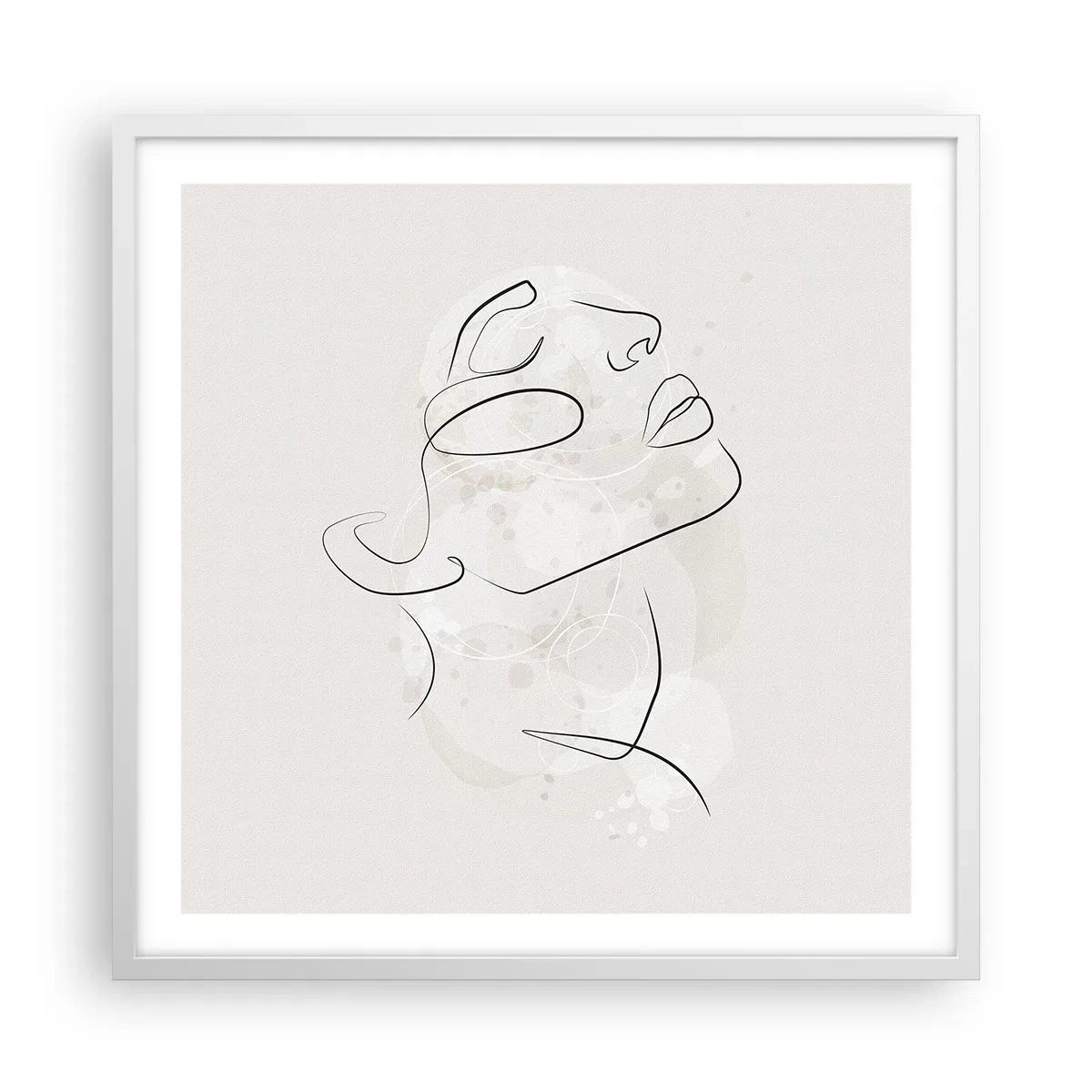 Plakát v bílém rámu - Náčrt snu - 60x60 cm