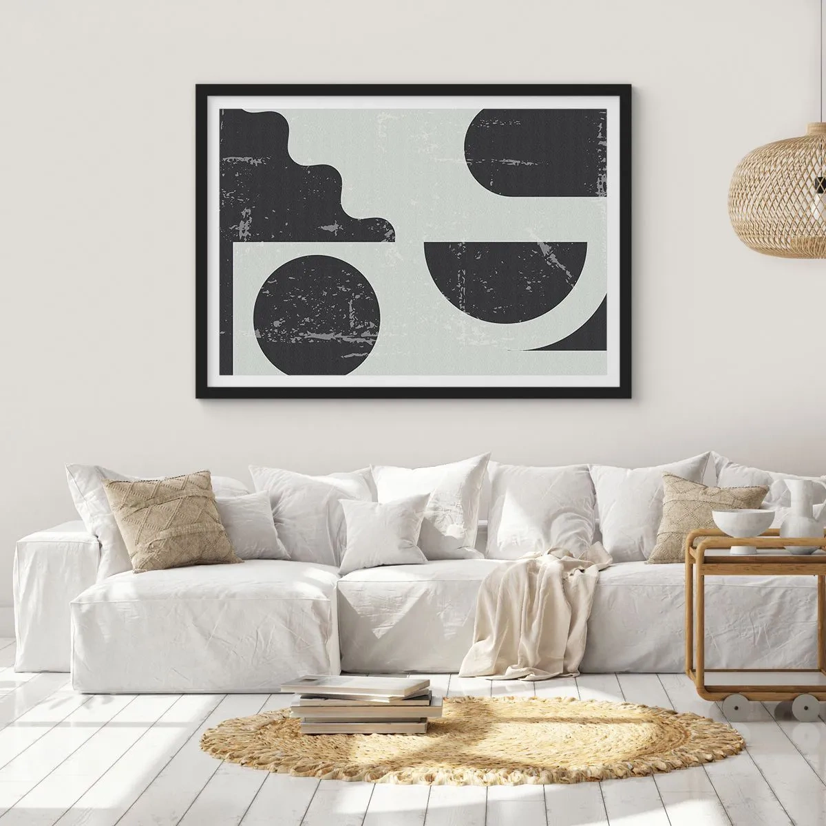 Plakát v černém rámu - Kompozice nad a pod - 70x50 cm