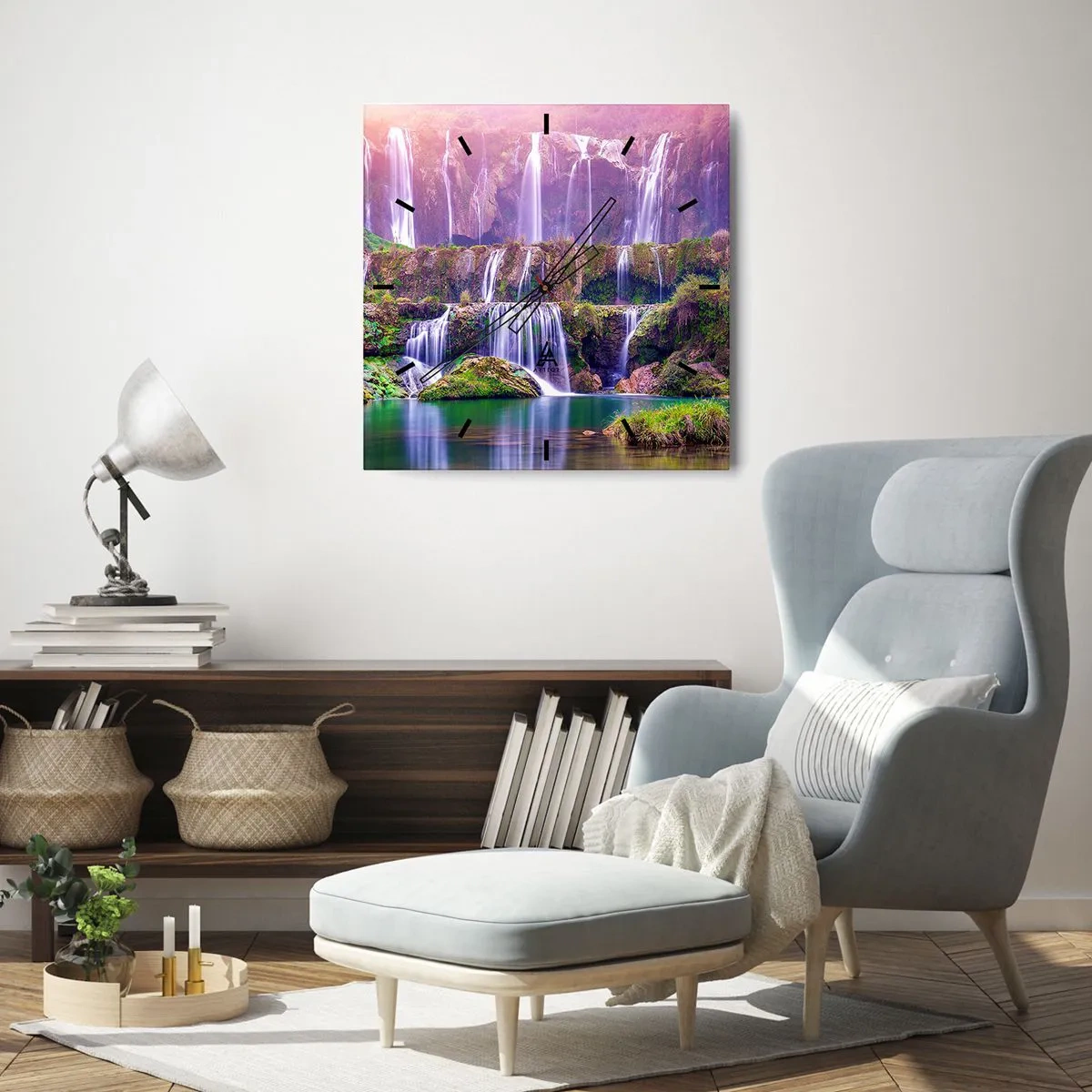 Nástěnné hodiny - Schody do nebe - 30x30 cm