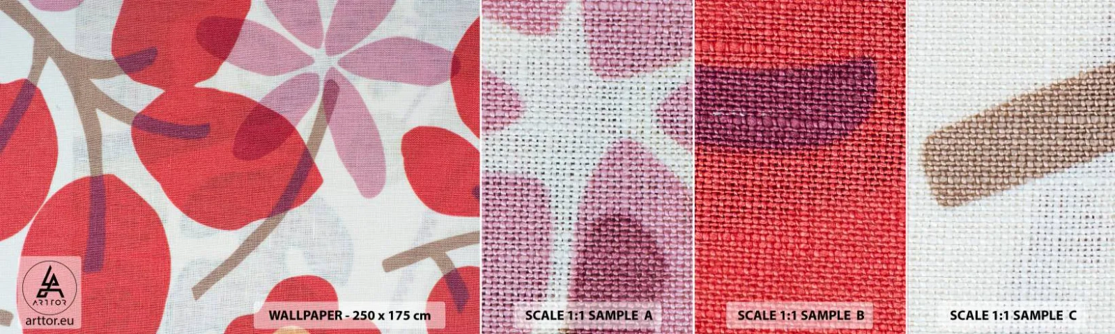 Vzor Fototapety Samolepicí Deluxe Sticker - Květinová kompozice v růžové - Boho, Květiny, Minimalismus - 100x30 cm