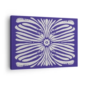 Obraz na plátně - Etnický vzor v odstínech fialové a bílé - 70x50cm - Etnické inspirace - Moderní nástěnná dekorace do obývacího pokoje a ložnice ARTTOR