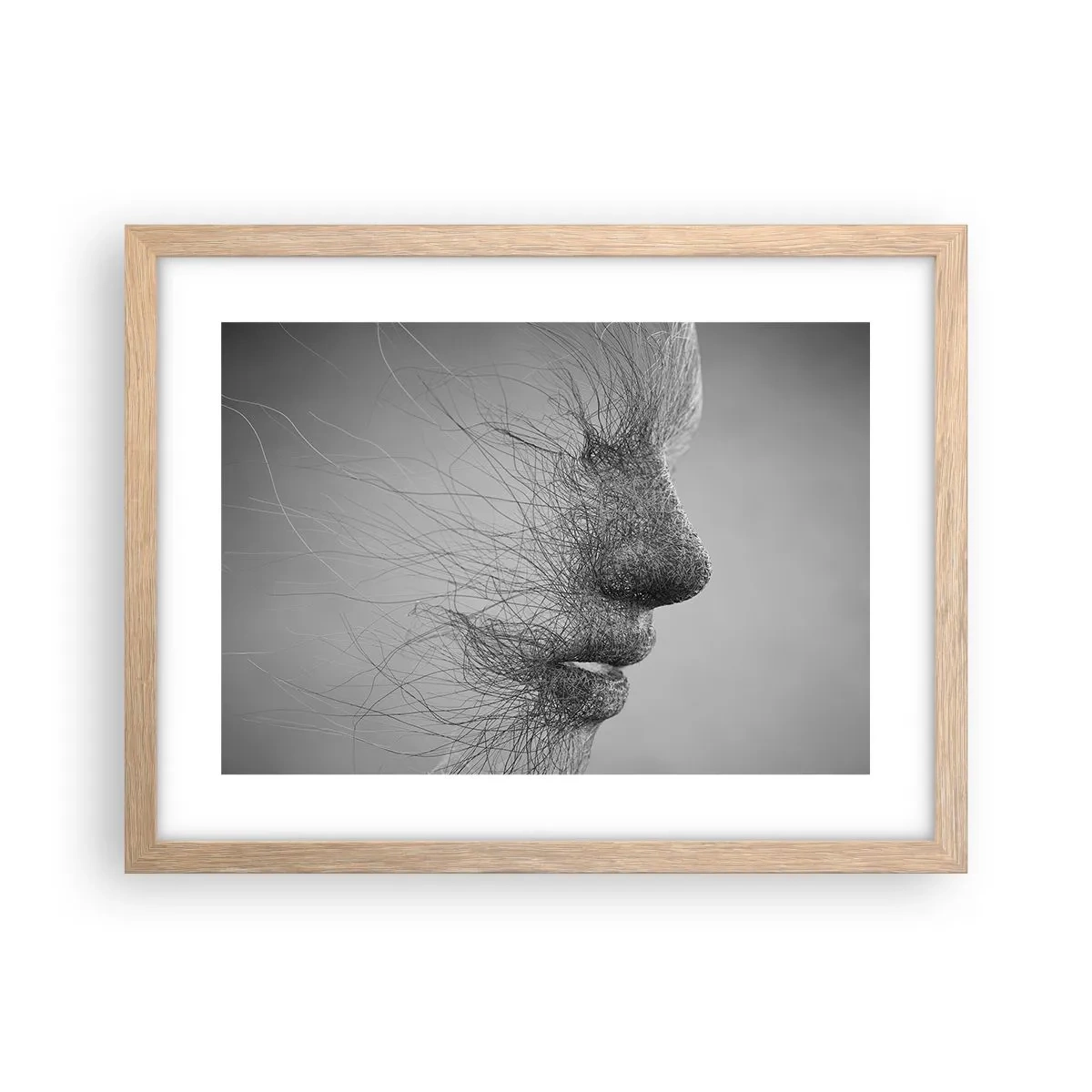 Plakát v rámu světlý dub - Duch větru - 40x30 cm