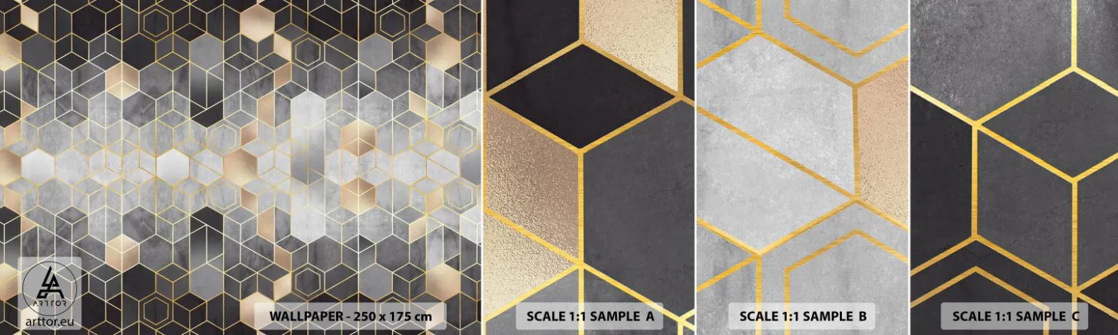 Fototapeta Vzorek Standard Eco - Diamantová kompozice - Abstrakce, Kus, Grafika - 100x30 cm