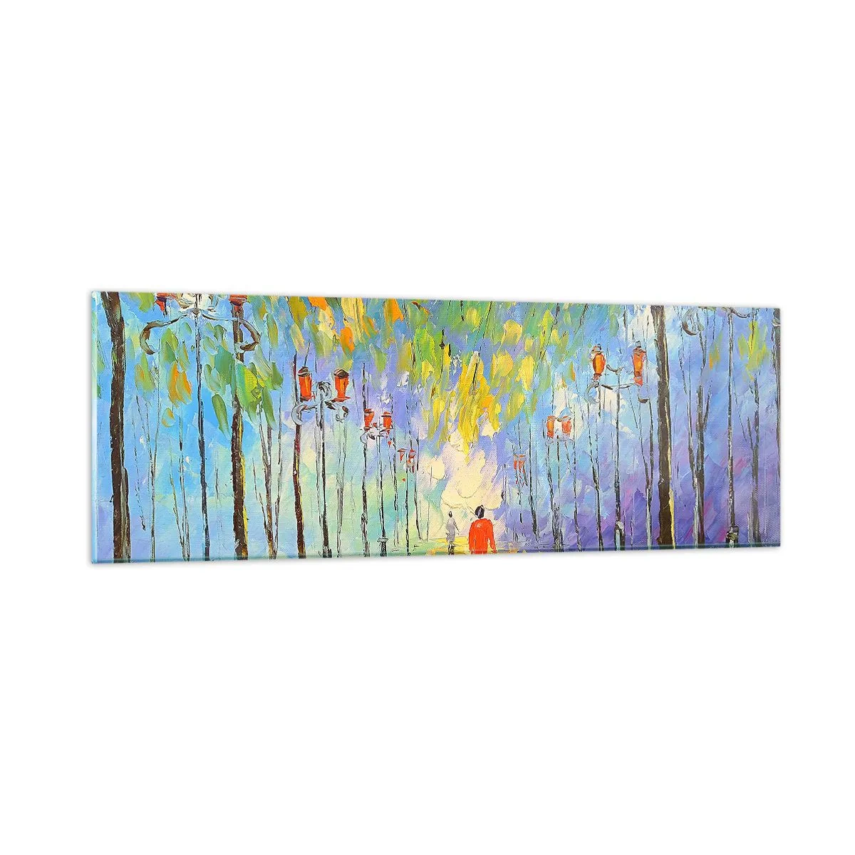 Obraz na skle - Noční píseň deště - 90x30 cm