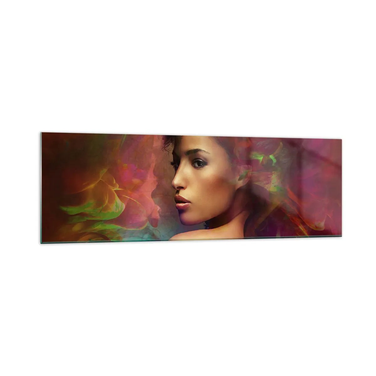 Obraz na skle - Krásnější než duha, jemnější než mlha - 160x50 cm