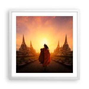 Plakát v bílém rámu - V klidu věčností - 50x50 cm