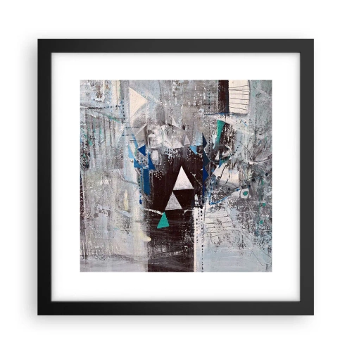 Plakát v černém rámu - Přednostní pořadí trojúhelníků - 30x30 cm