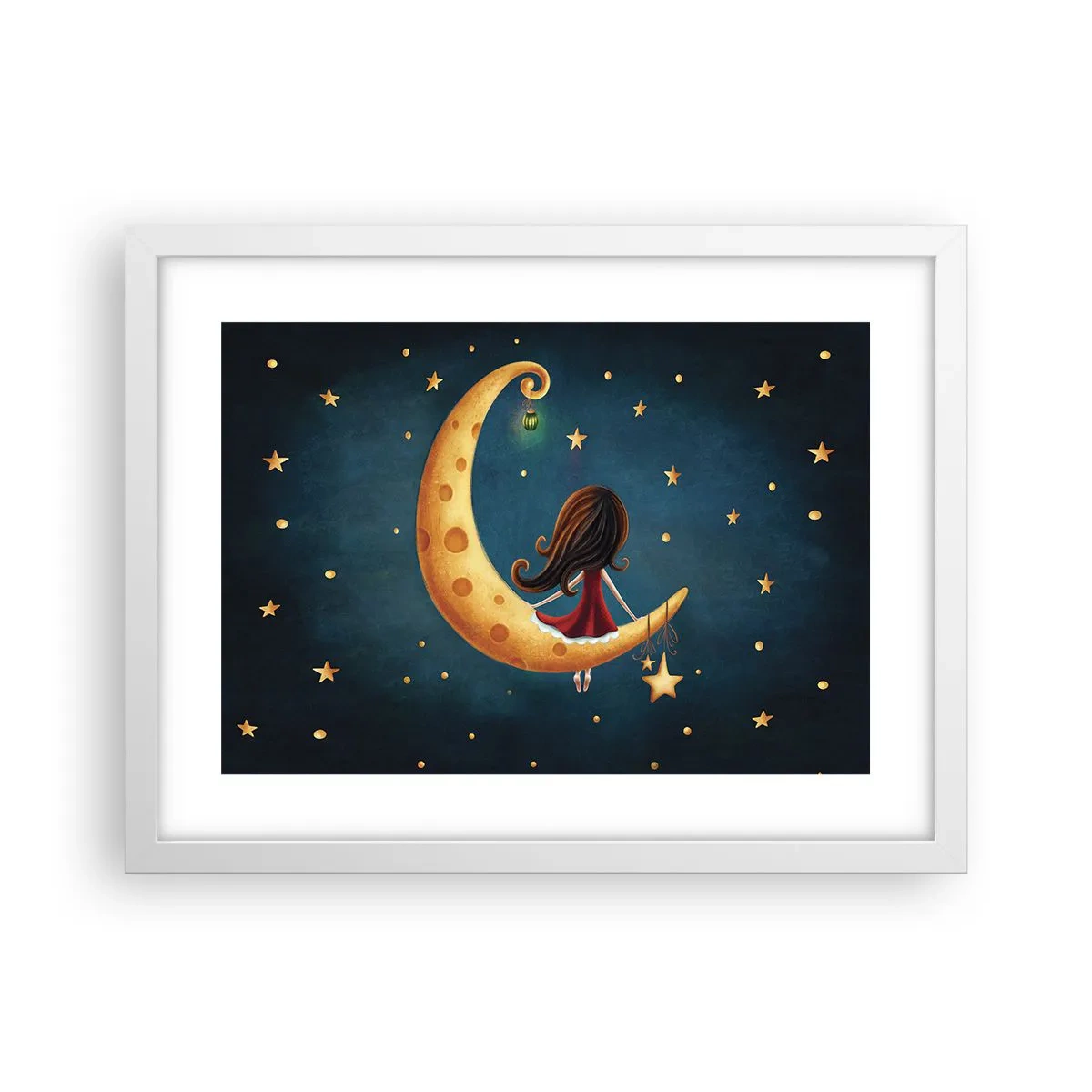 Plakát v bílém rámu - Kdysi dávno… - 40x30 cm