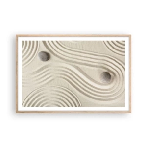 Plakát v rámu světlý dub - Dotek tepla - 91x61 cm