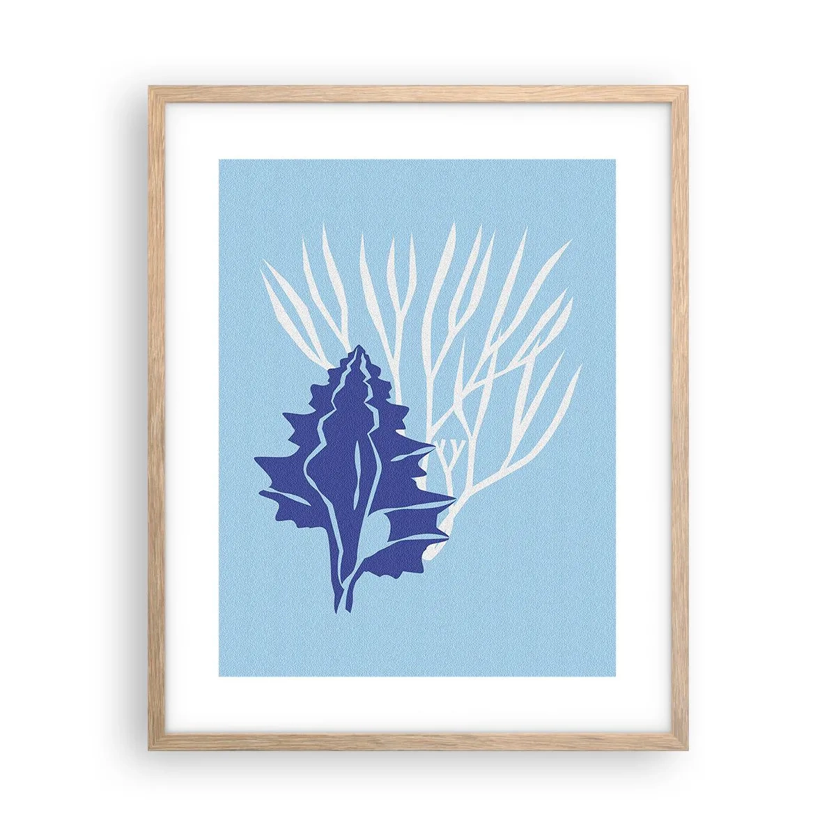 Plakát v rámu světlý dub - Listové formy - 40x50 cm
