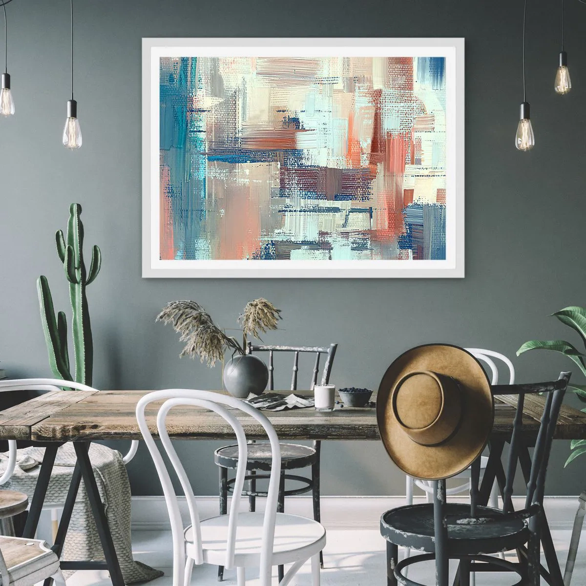 Plakát v bílém rámu - Dostat se ke světlu - 70x50 cm