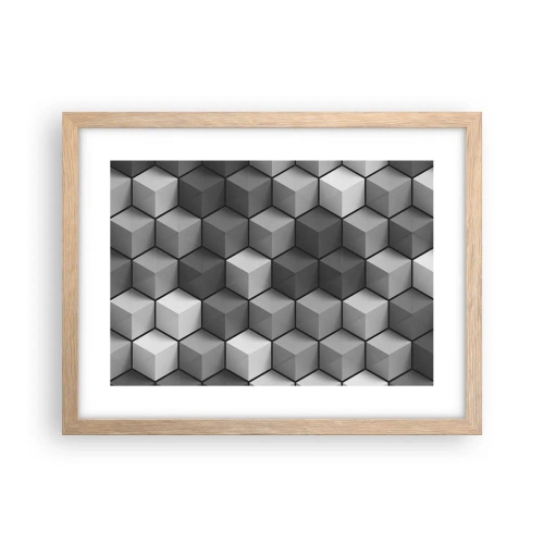 Plakát v rámu světlý dub - Kubistické puzzle - 40x30 cm