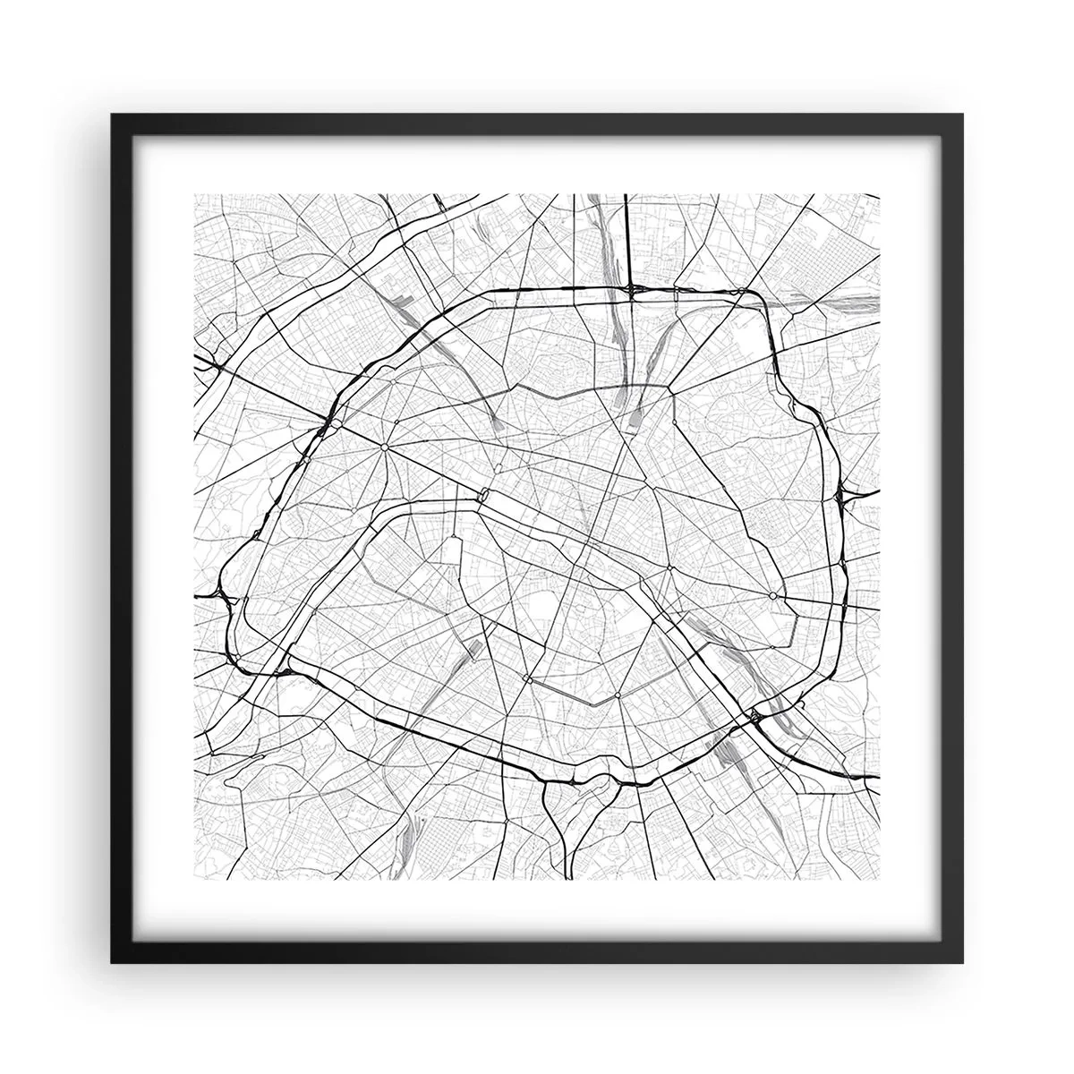 Plakát v černém rámu - Květ Paříže - 50x50 cm
