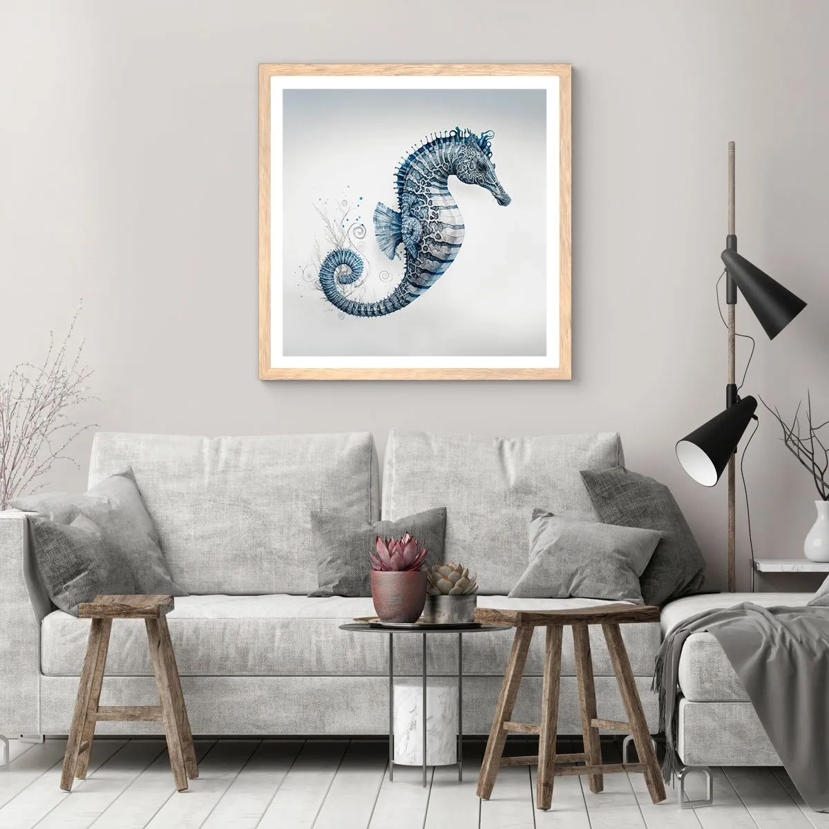 Plakát v rámu světlý dub - Jemný vtip přírody - 40x40 cm