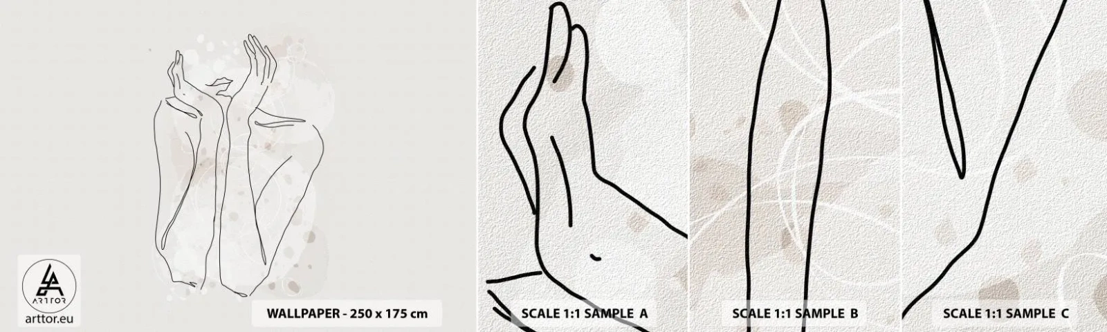 Fototapeta Vzorek Standard Eco - Zasněný okamžik - Grafika, Žena, Kus - 100x30 cm