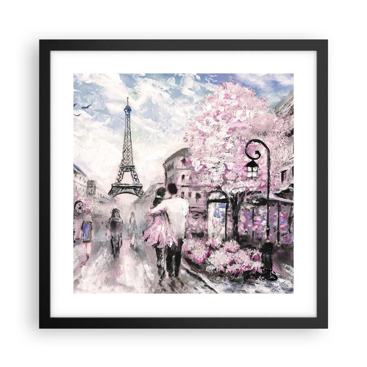 Plakát v černém rámu - Když se zamilovat, tak jenom v… - 40x40 cm