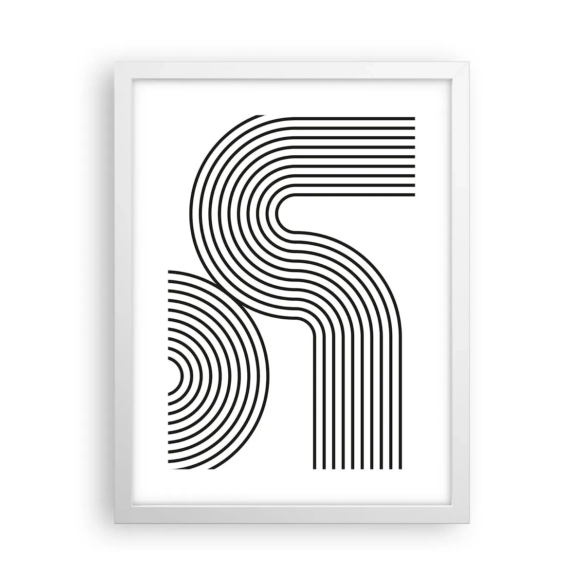 Plakát v bílém rámu - V zatáčce - 30x40 cm